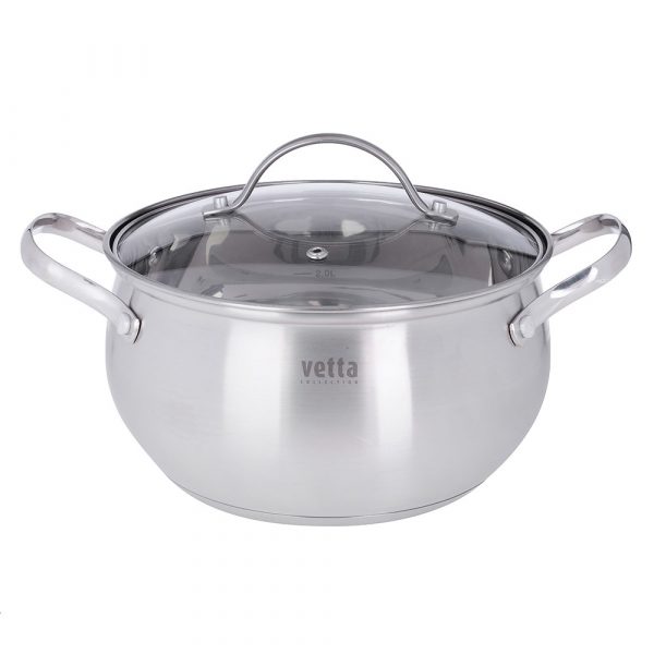 Cooking Pot Ø20cm, 3.8L, lid, st.steel