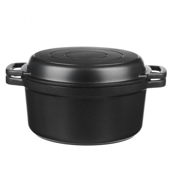 Braadpan Ø24cm 4.5L, antiaanbaklaag "marmer", gegoten aluminium