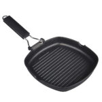 Grillpan 24cm, antiaanbaklaag "marmer", afneembare handvaten, gegoten aluminium