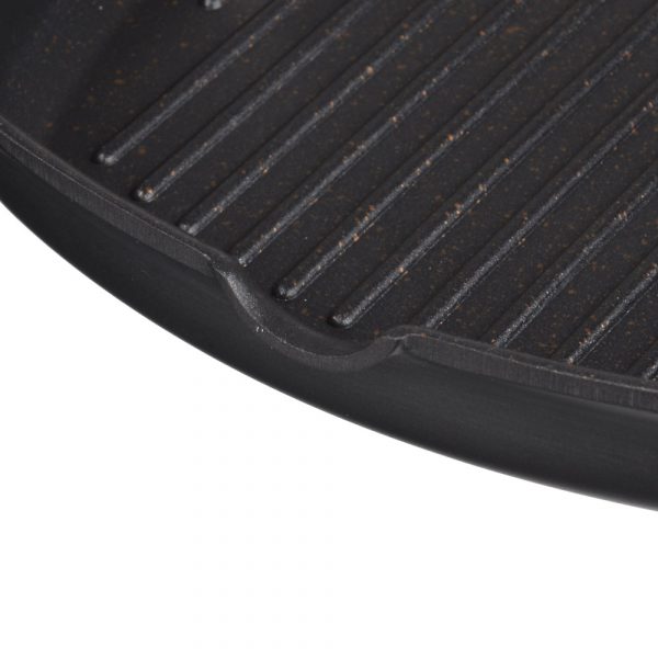 Grille carré 24cm, revêtement de marbre, poignée amovible, fonte d'aluminium – Image 4