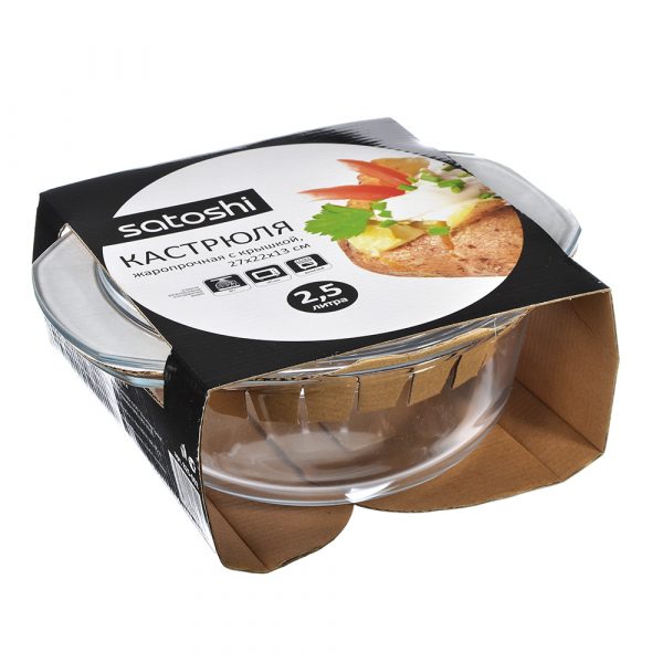 Baking dish 27х22cm, lid, glass heat-resist. - Image 2