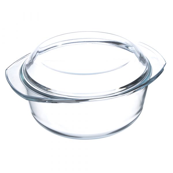 Baking dish 27х22cm, lid, glass heat-resist.