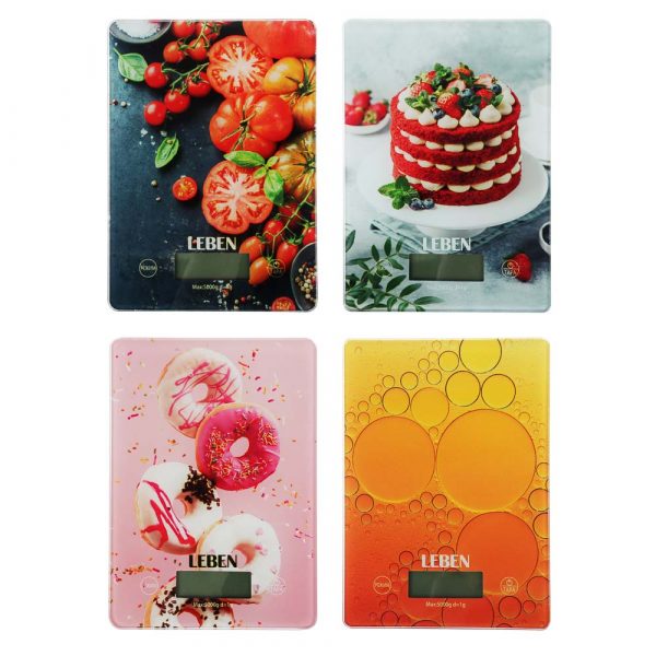 Digital kitchen scales, glass
