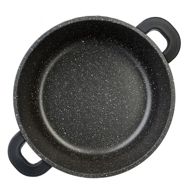 Cooking Pot Ø32cm, 9.3L, marble coating, lid, silicone handle, cast alum. - Image 5