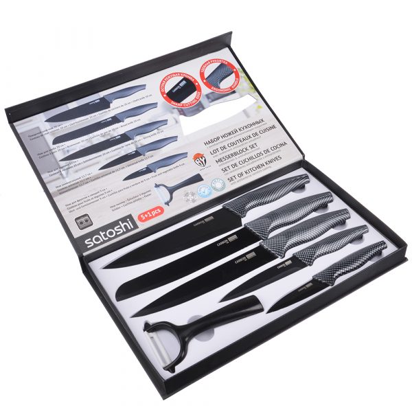 Knife set 5+1pcs, non stick coating, st.steel - Image 3