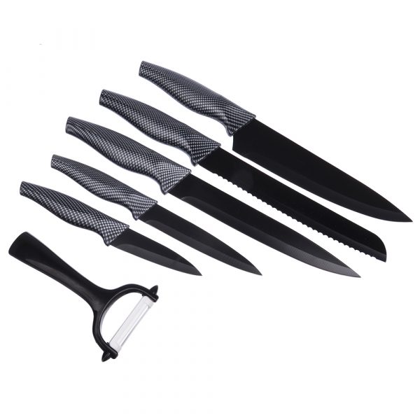 Knife set 5+1pcs, non stick coating, st.steel