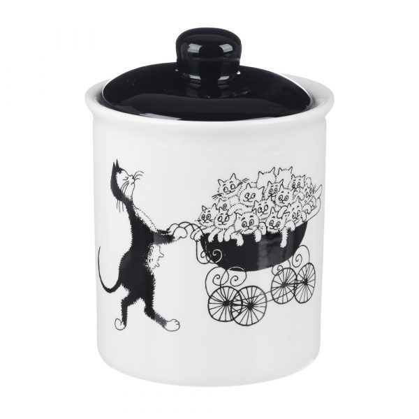 Storage jar 0.55L, lid, ceramic heat-resist.