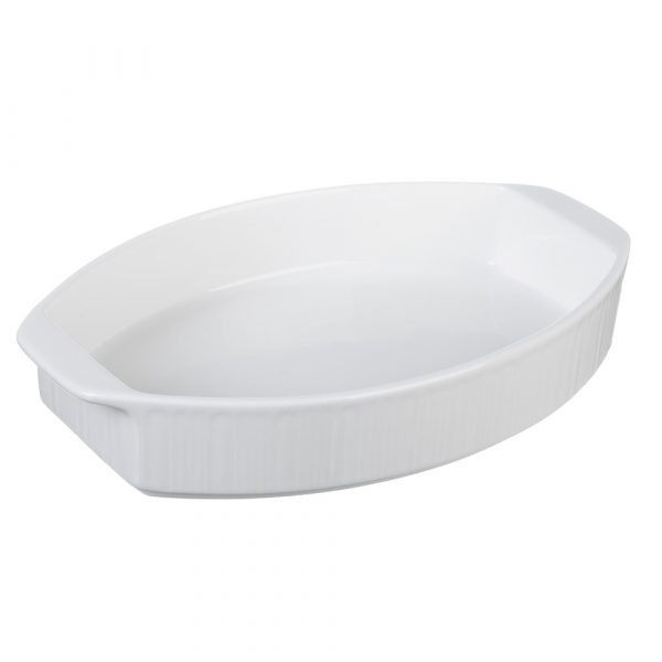 Baking dish oval 25x15.5cm, ceramic heat-resist.