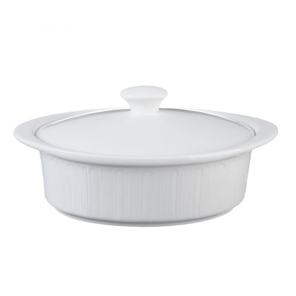 Plat de cuisson ovale  en céramique, 26.5х18cm, couvercle