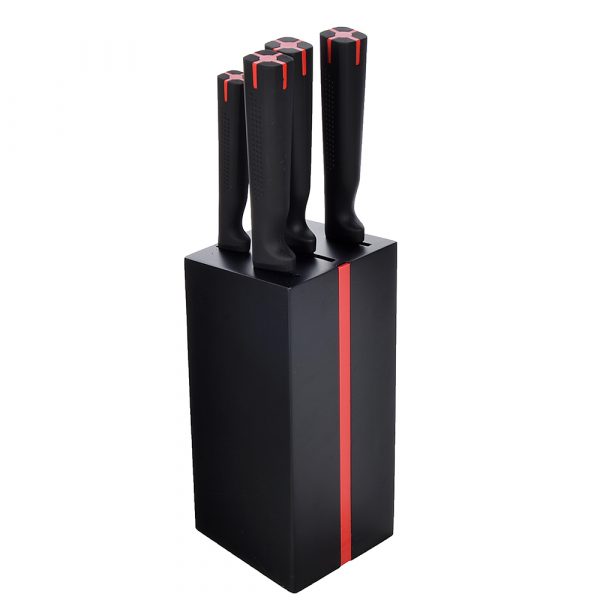 Knife set 5+1pcs, wood.stand, st.steel