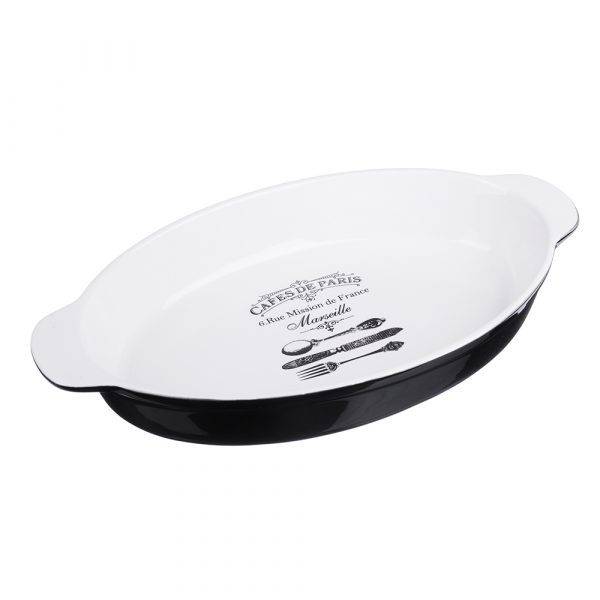 Baking dish oval 35.5x20cm, 1.5L, ceramic heat-resist.