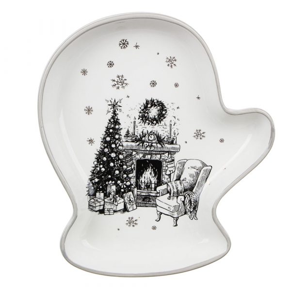 Gant de Noël Snack bowl  en céramique 20x17cm