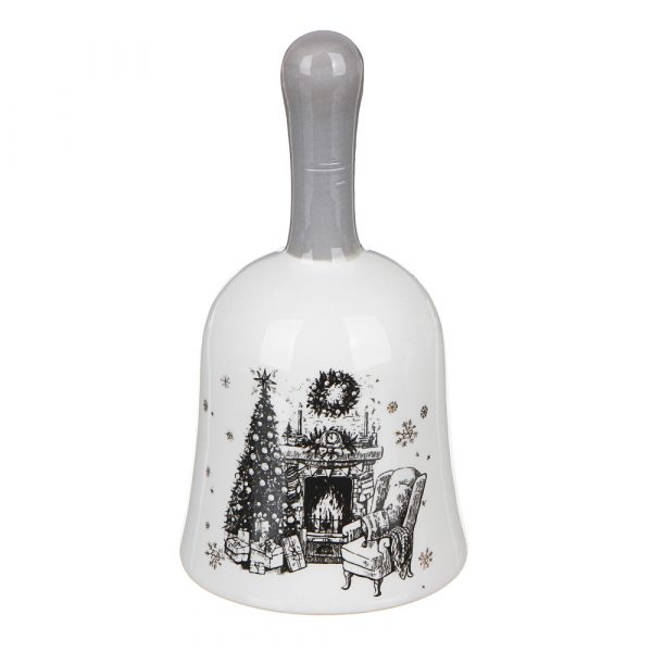 Cloche de Noël décorative en céramique Ø7cm