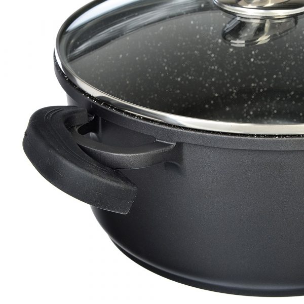 Cooking Pot Ø36cm, 13.5L, marble coating, lid, silicone handle, cast alum. - Image 3