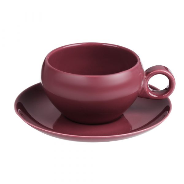 Set for tea 2in1 (cup 270ml /plate 15cm), porcelain heat-resist.