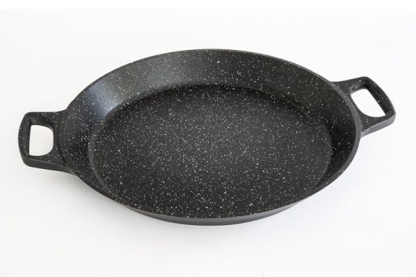 Paella pan Ø36cm, marble coating, silicone handle, cast alum. - Image 2