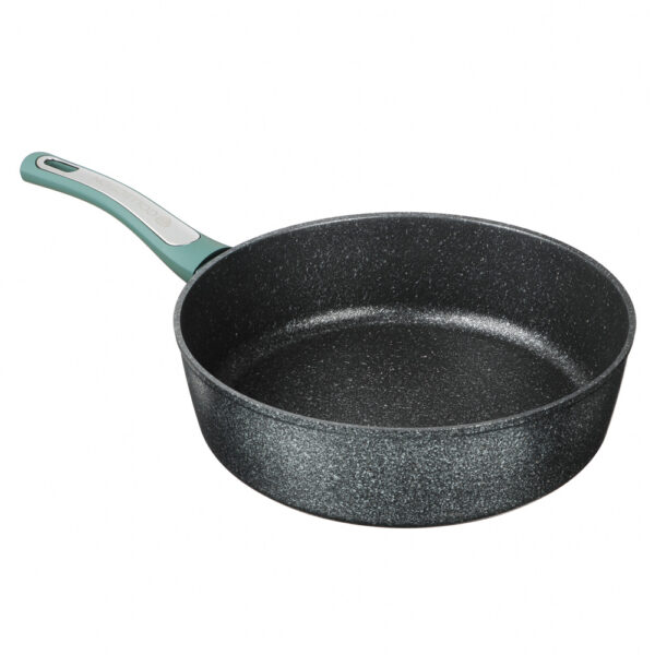 Deep fry pan Ø28cm, marble coating, cast alum.