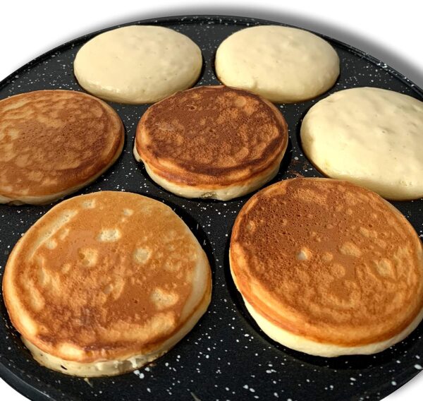 Pannenkoek blini pan (7 ronde gaten) - Afbeelding 3